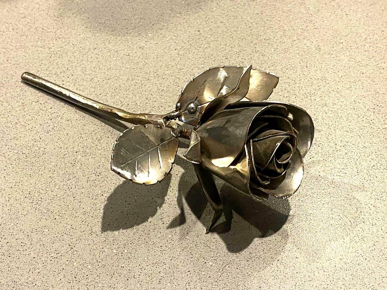 Unmounted Steel Rose — metal sculpture by Bunyan & Breeze